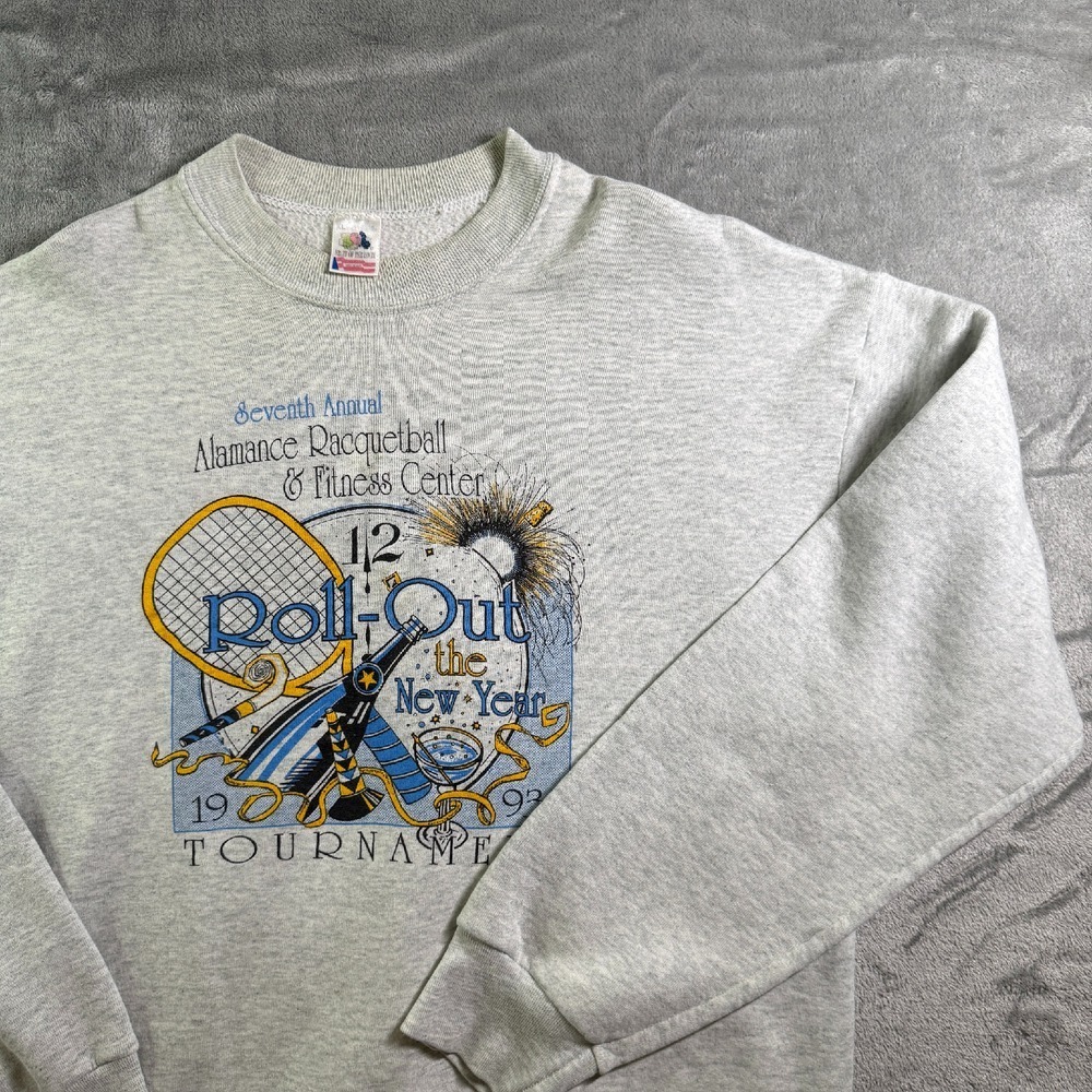 Fruit of the Loom Vintage 1993 Racquetball Tournament Sweatshirt Graphic XL